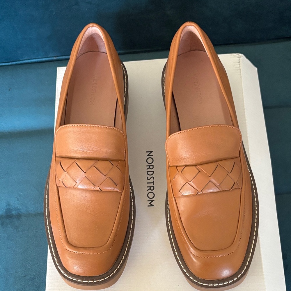 Nordstrom Women's Tan Woven Loafers